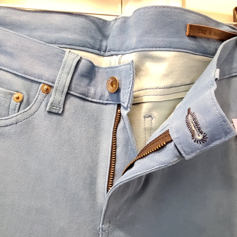 Rag & Bone azur leather jeans